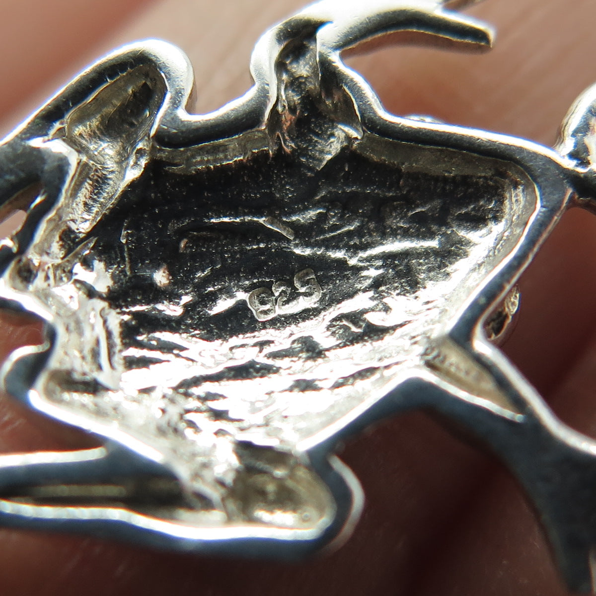 925 Sterling Silver Vintage Frog For Good Luck Pendant