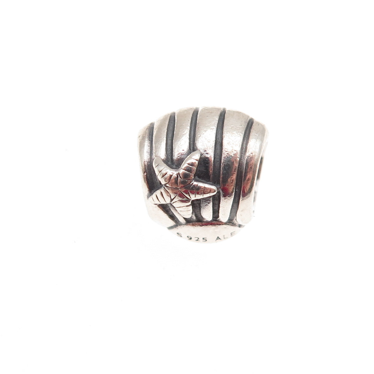 Pandora 925 Sterling Silver Seashell & Starfish Slide Bead Charm