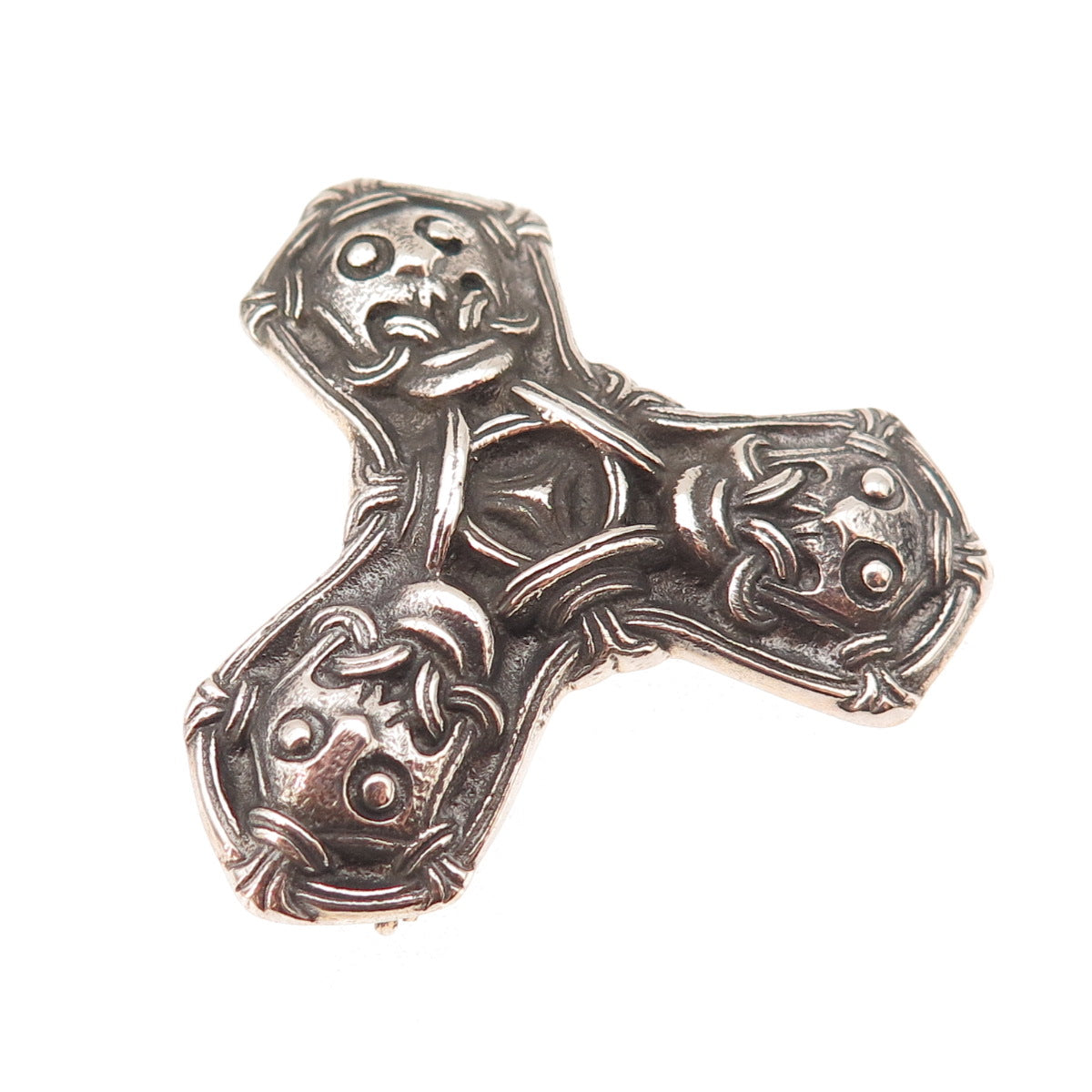 David Andersen 925S Sterling Silver Vintage Norway Saga Oxidized Pin Brooch
