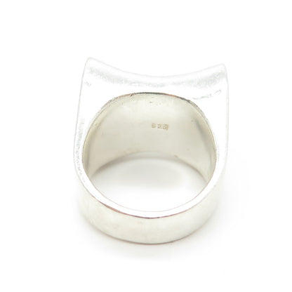 925 Sterling Silver Vintage Modernist Ring Size 6.25