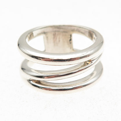 Tiffany & Co. 925 Sterling Silver Vintage Zig Zag Band Ring Size 8.75