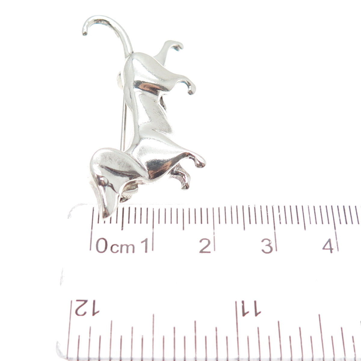 JEZLAINE 925 Sterling Silver Vintage Dachshund Dog Pin Brooch