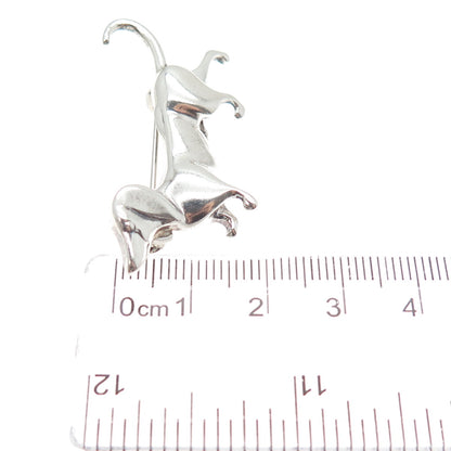 JEZLAINE 925 Sterling Silver Vintage Dachshund Dog Pin Brooch
