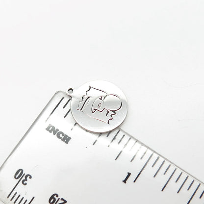 925 Sterling Silver USA Two In Town Puppy Feed Charm Pendant