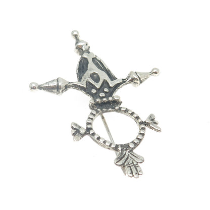 925 Sterling Silver Vintage African Inaranganak Croix Touareg Pin Brooch