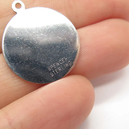 925 Sterling Silver Vintage Spencer "Confirmation" Religious Charm Pendant