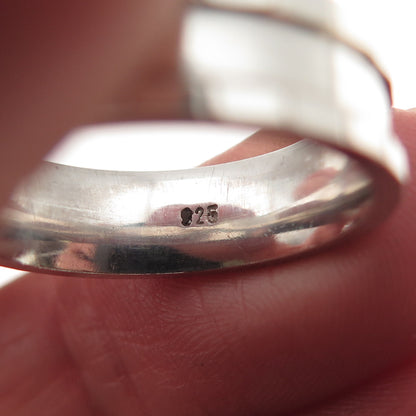 925 Sterling Silver Band Ring Size 7.75