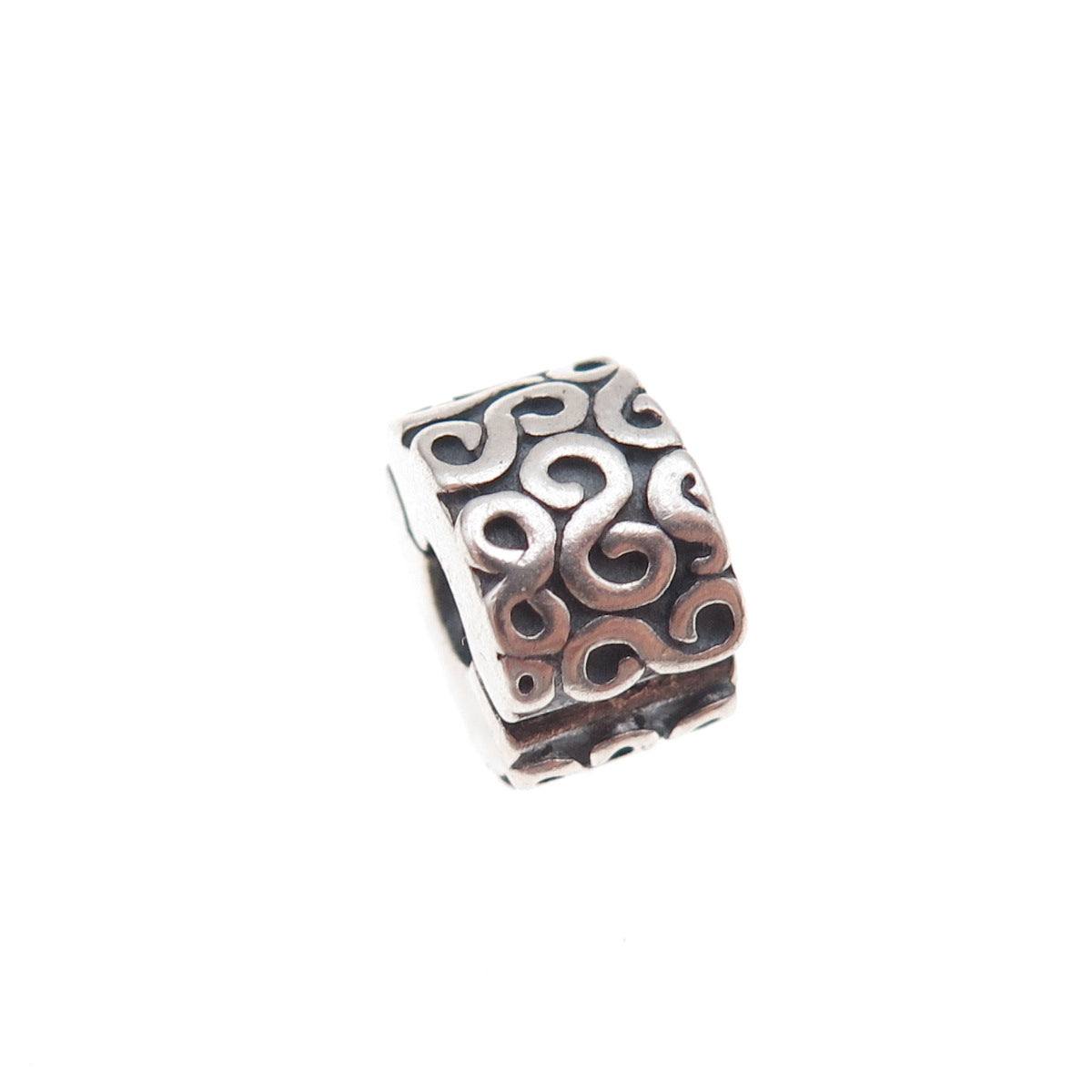 Pandora 925 Sterling Silver S Swirl Clip Charm