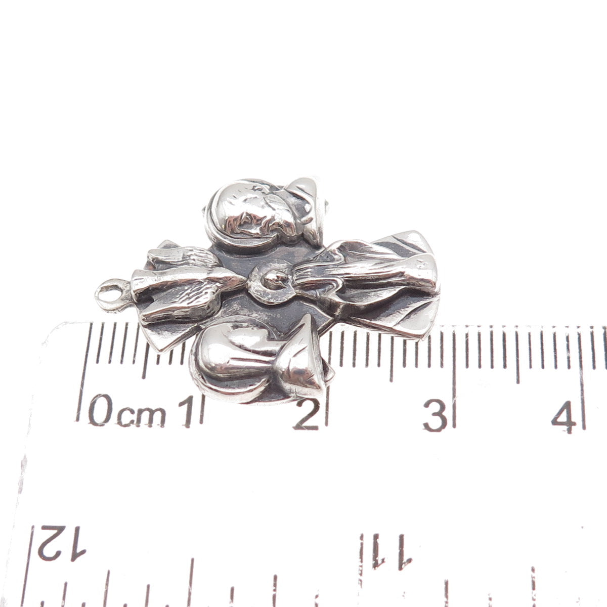 Catamore 925 Sterling Silver Antique Art Deco St. Joseph 4-Way Cross Pendant