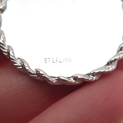 925 Sterling Silver Vintage Rhinestone Santa Merry Christmas Charm Pendant