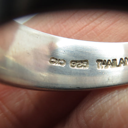 CLYDE DUNEIER CID 925 Sterling Silver Vintage Real Lapis Lazuli Ring Size 9