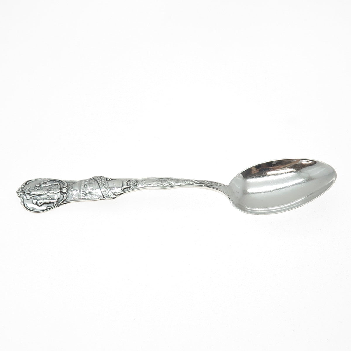 WATSON 925 Sterling Silver Antique Art Deco Wyoming States & Cities Coffee Spoon