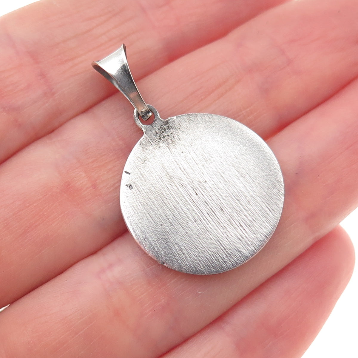 925 Sterling Silver Vintage Italy Saint Lazarus Oxidized Charm Pendant