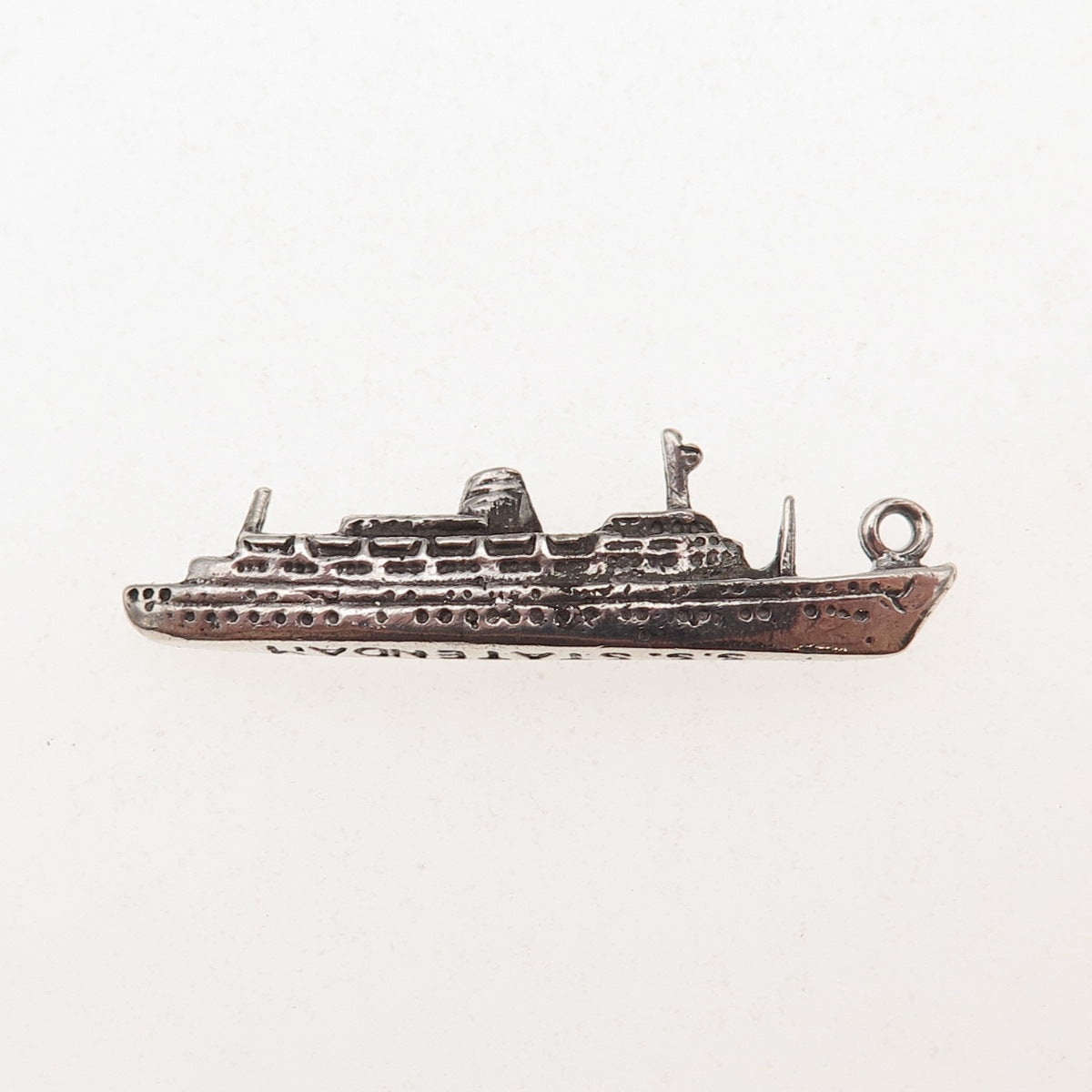 925 Sterling Silver Vintage SS Statendam Transatlantic Liner Charm Pendant