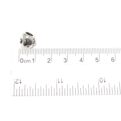 REFLECTION BEADS 925 Sterling Silver C Z #1 Teacher Apple Slide Bead Charm