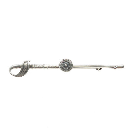 925 Sterling Silver Antique "1892 Blackstone College for Girls" Sword Pin Brooch