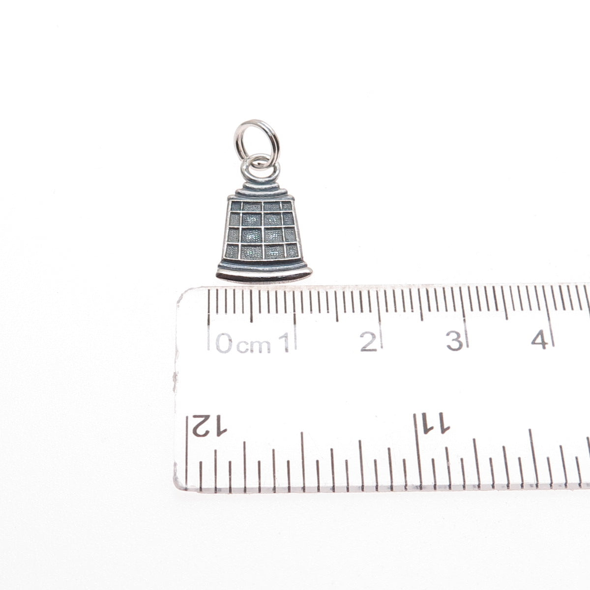 KJM CO. 925 Sterling Silver Vintage Lighthouse Oxidized Minimalist Charm Pendant