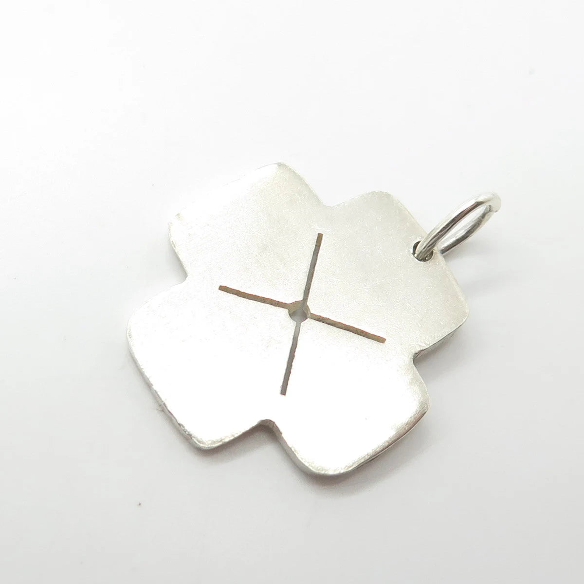 925 Sterling Silver Cutout Cross Charm Pendant