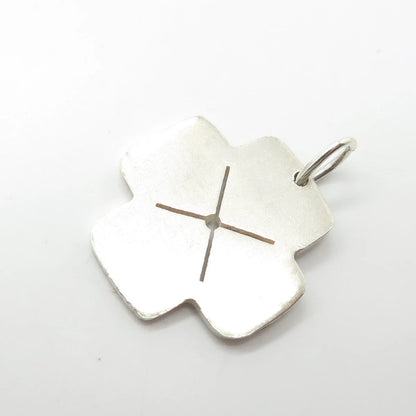 925 Sterling Silver Cutout Cross Charm Pendant