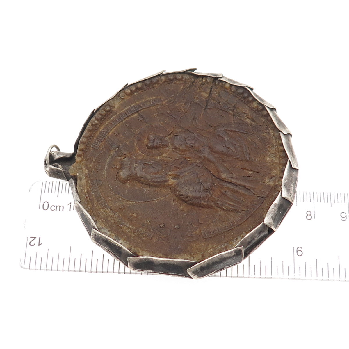 Antique Silver Orthodox Nativity Scene Ladanka Icons Collectible Medal Pendant
