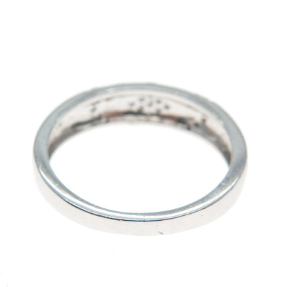 925 Sterling Silver Round-Cut C Z Sparkle Band Ring Size 7.25