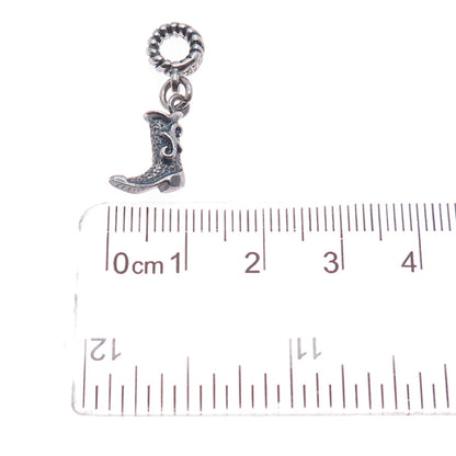 RL RICHLINE 925 Sterling Silver Italy Cowboy Boot Dangle Slide Charm