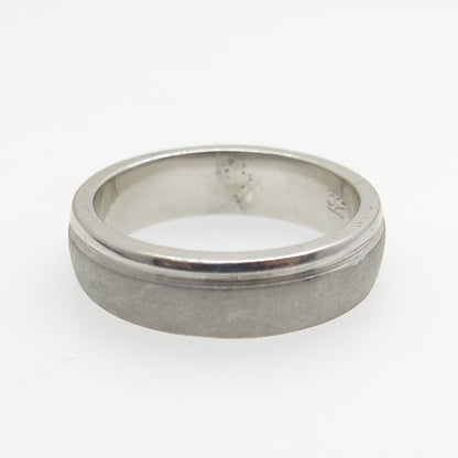 925 Sterling Silver Modernist Band Ring Size 8