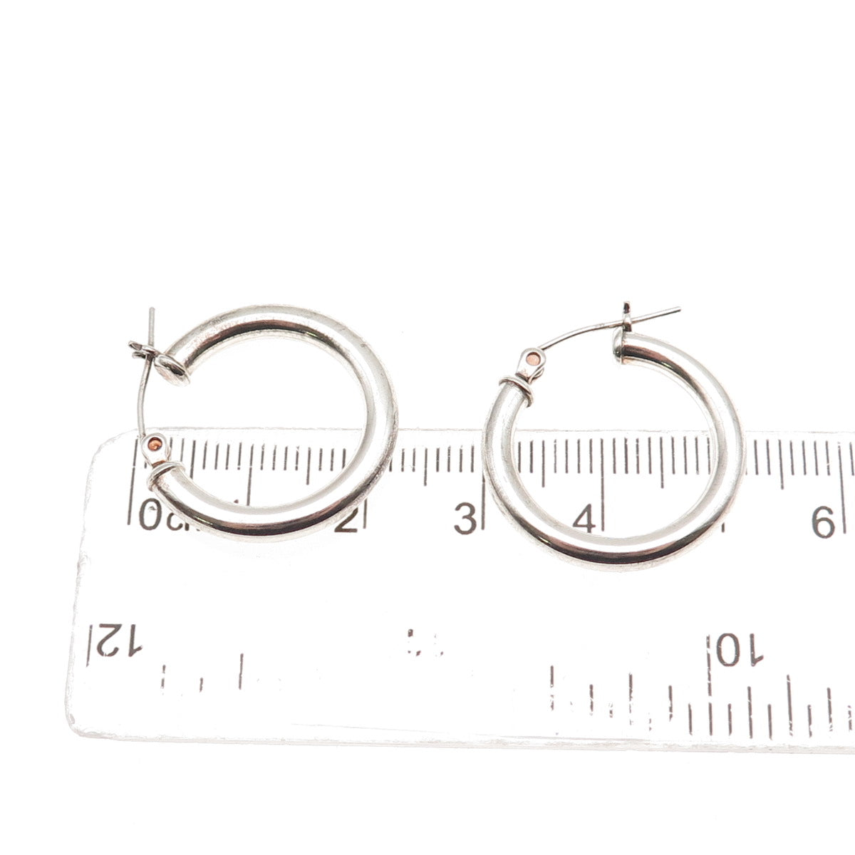 925 Sterling Silver Tube Hoop Earrings