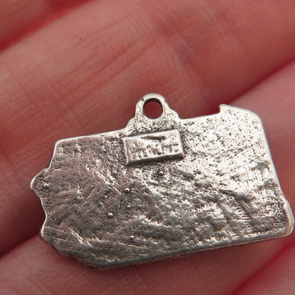 Bell Trading Post 925 Sterling Silver Vintage Pennsylvania Mini Charm Pendant