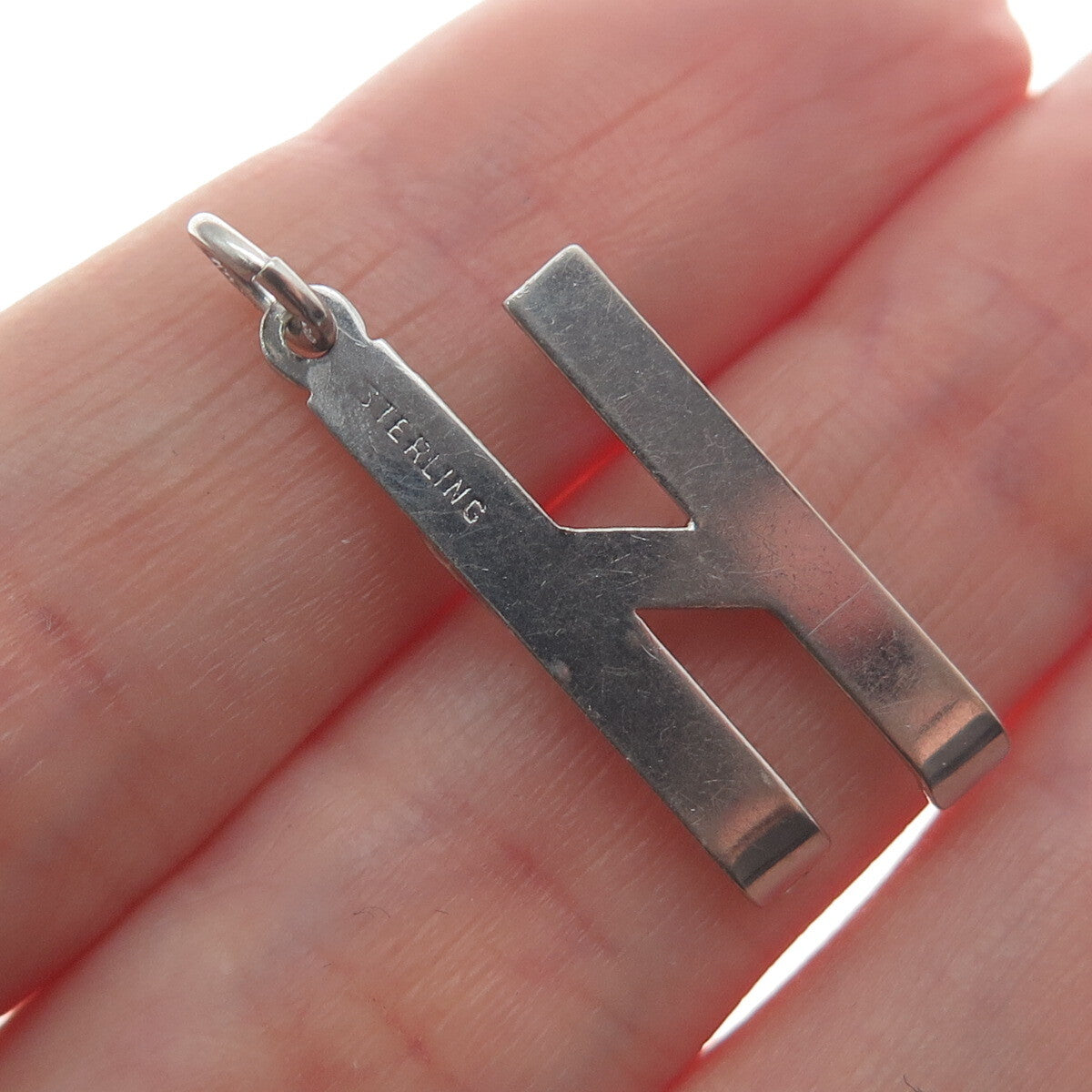 ART'S ELEGANCE 925 Sterling Silver Vintage Skiing Minimalist Charm Pendant