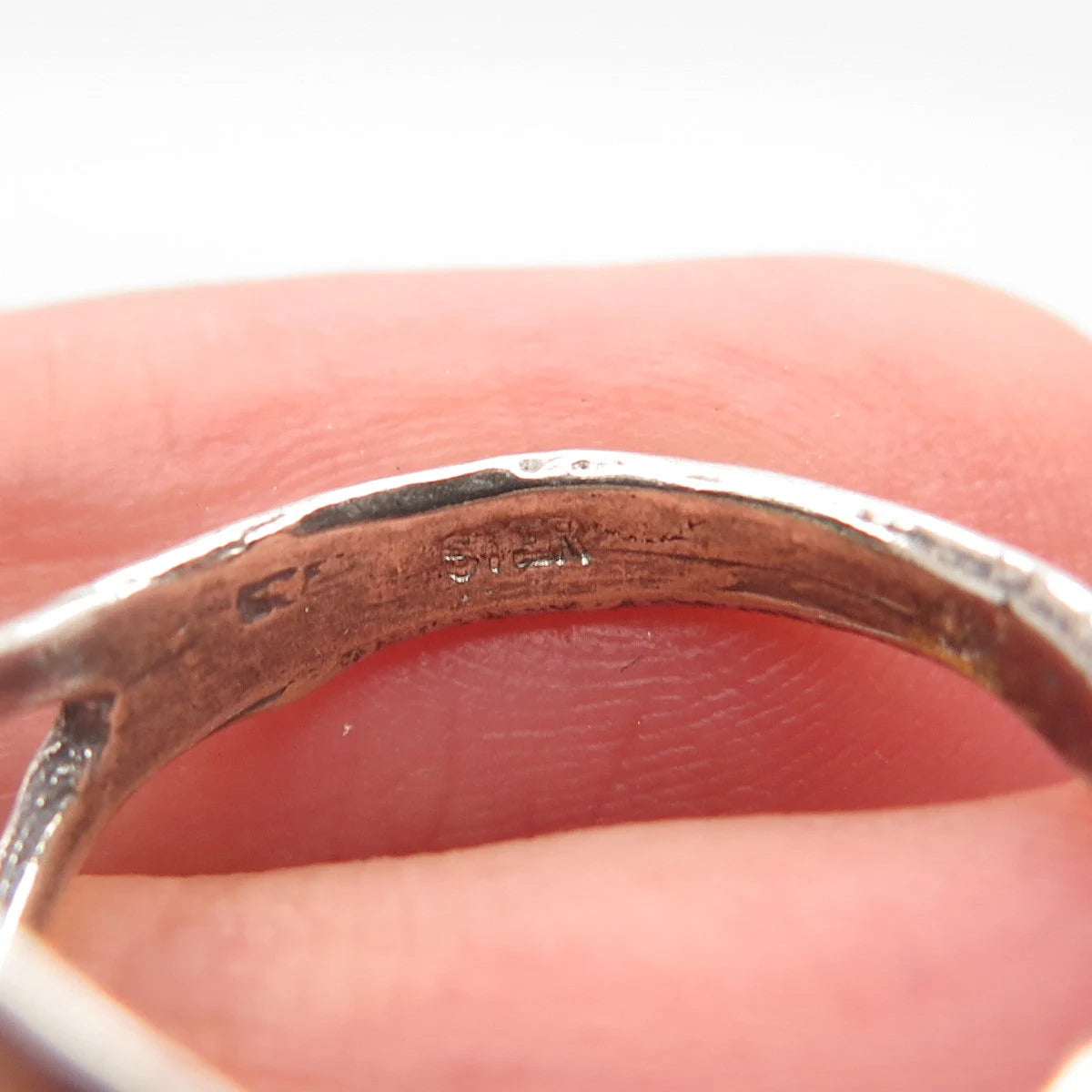 925 Sterling Silver Vintage Star Open Round Ring Size 7.75