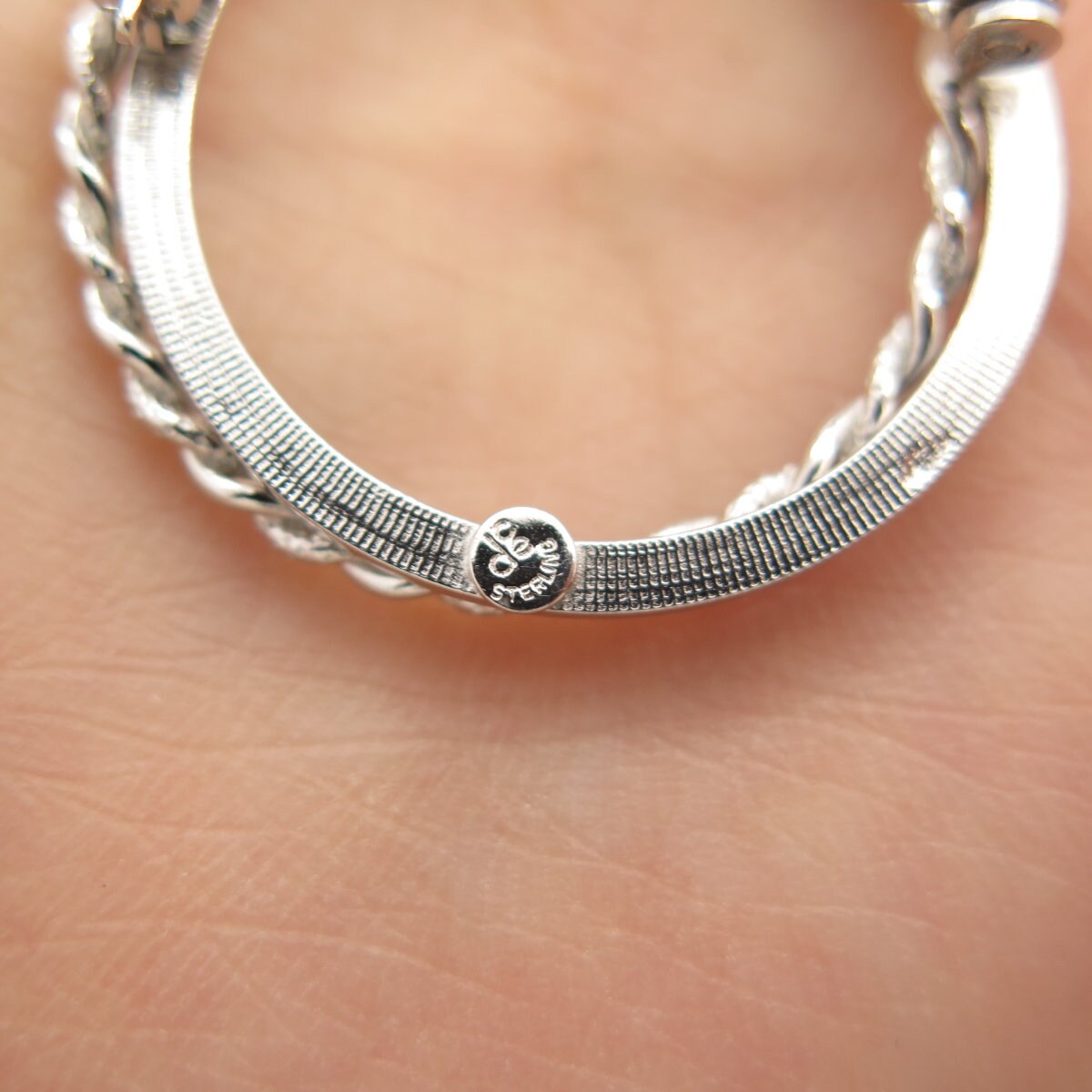 925 Sterling Silver Vintage Curtis Curtman Twisted Circle Pin Brooch
