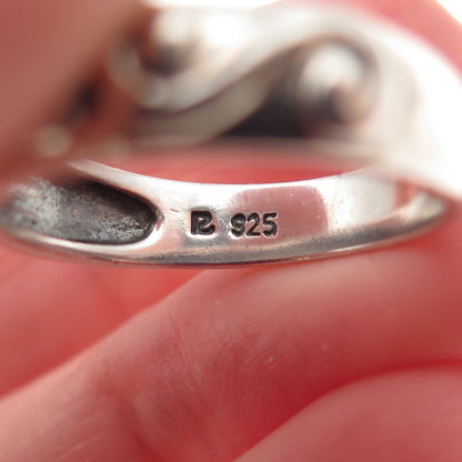Ross Simons 925 Sterling Silver Vintage Swirl Oxidized Band Ring Size 8