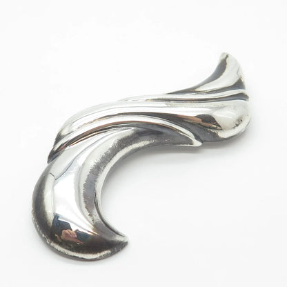 925 Sterling Silver Vintage Sunstone Imports Modernist Pin Brooch