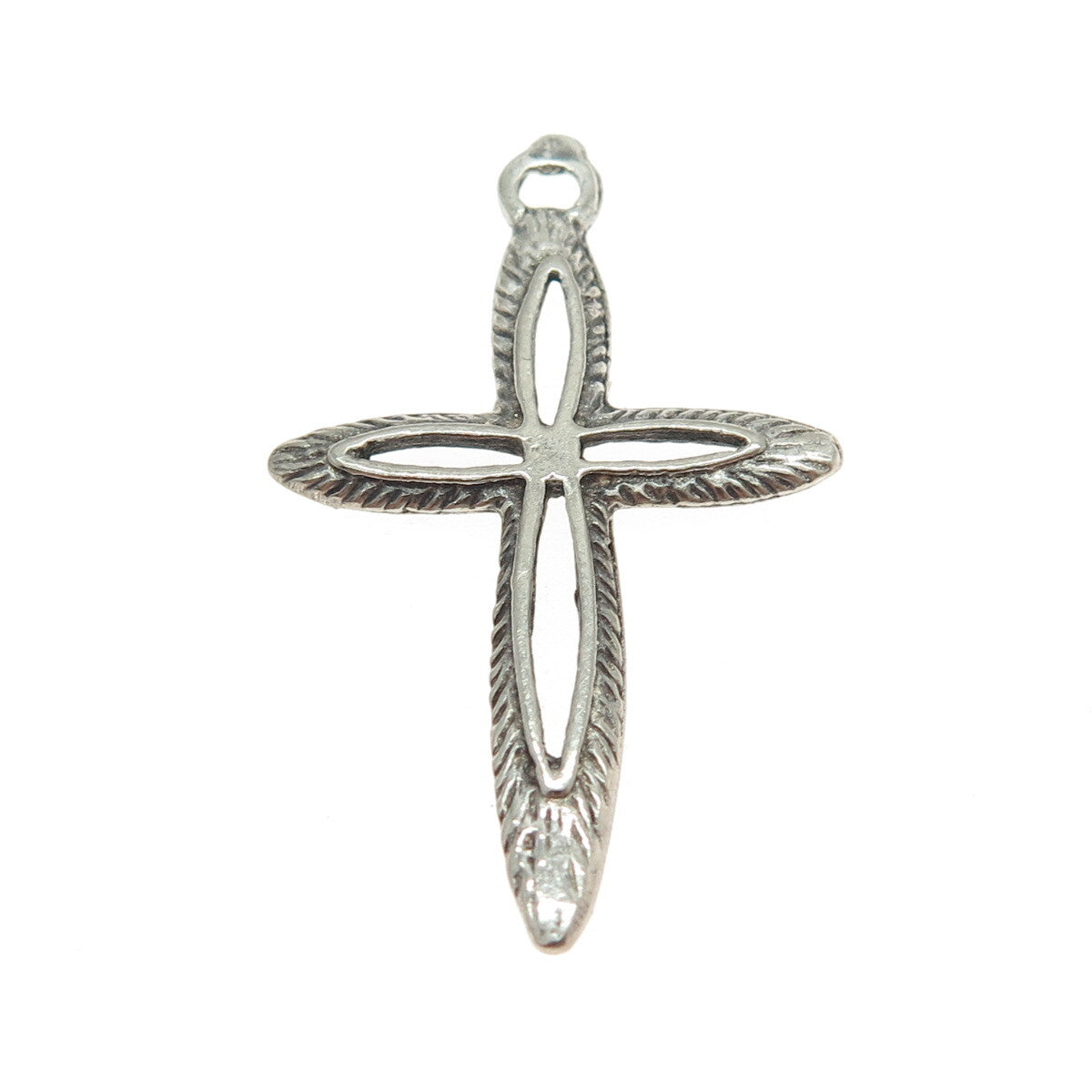 925 Sterling Silver Vintage Cross Religious Pendant