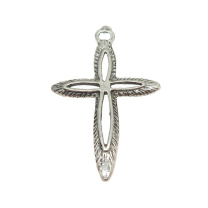 925 Sterling Silver Vintage Cross Religious Pendant