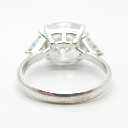 925 Sterling Silver C Z Wide Ring Size 7.5