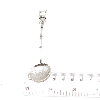 950 Silver Antique Japan Water Well Bucket Coffee Spoon