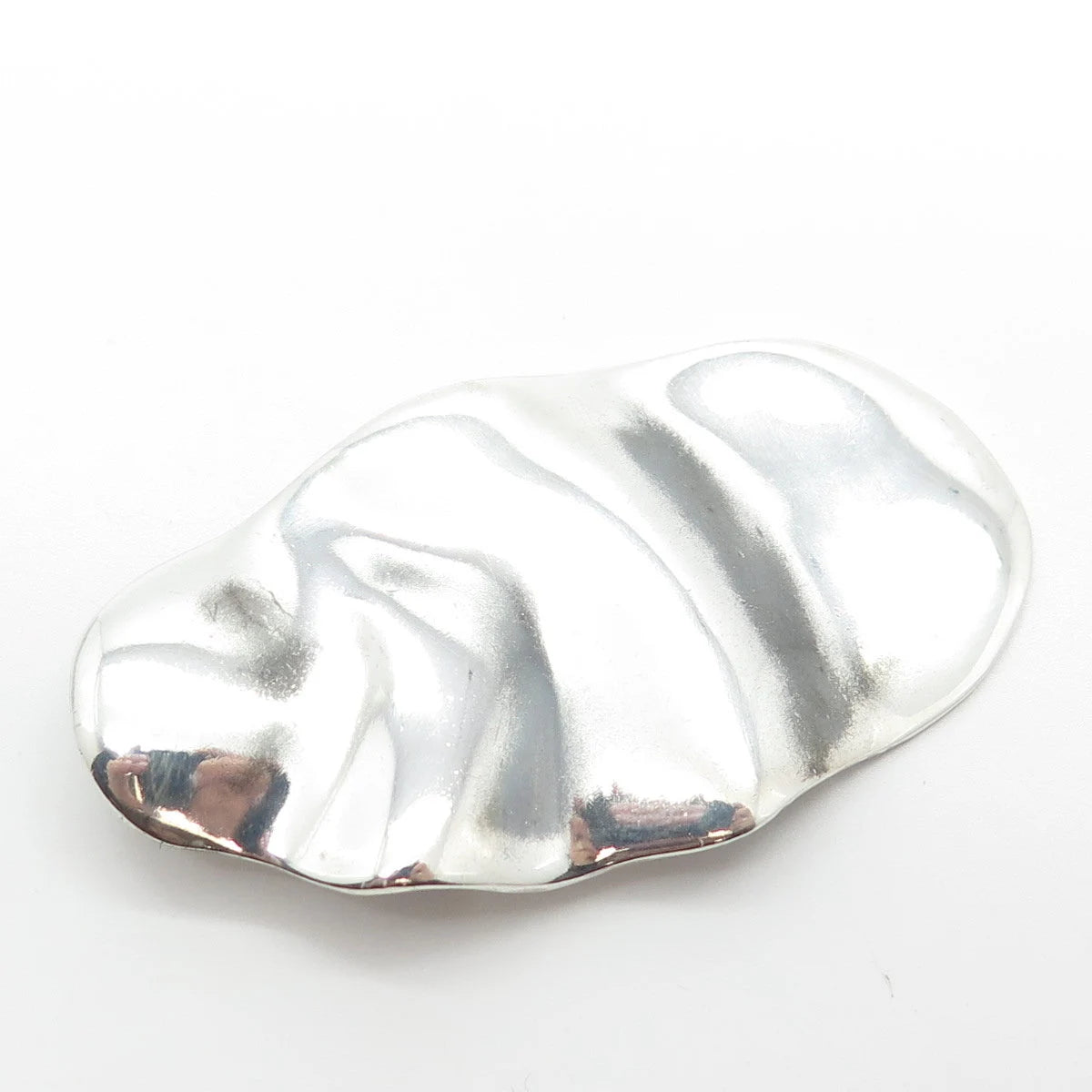 925 Sterling Silver Vintage Concaved Pendant