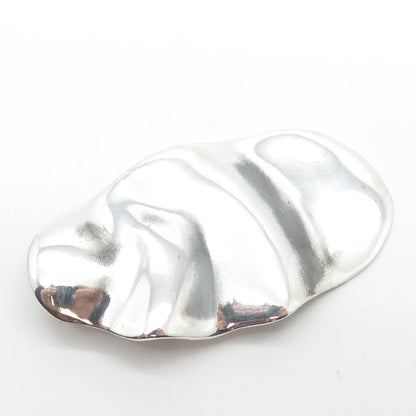 925 Sterling Silver Vintage Concaved Pendant