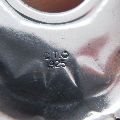 Quoc Turquoise Old Pawn Sterling Silver Vintage Lapis Pendant (missing stone)