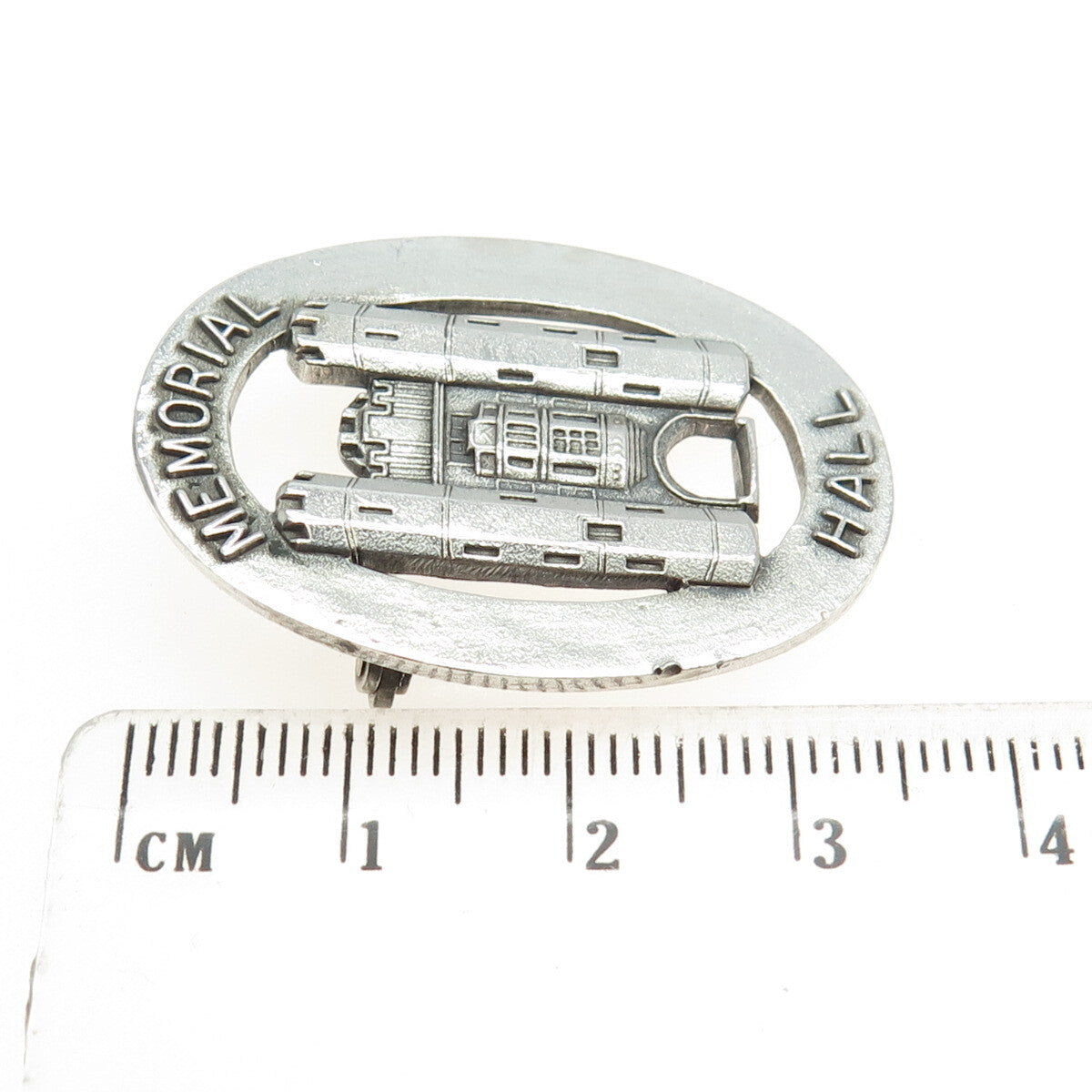 DYER Sterling Silver Antique Art Deco 1928 Indianapolis "Memorial Hall" Brooch