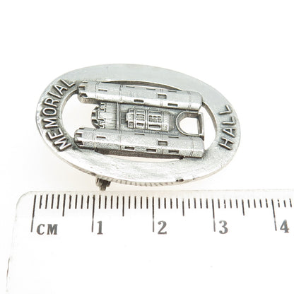 DYER Sterling Silver Antique Art Deco 1928 Indianapolis "Memorial Hall" Brooch