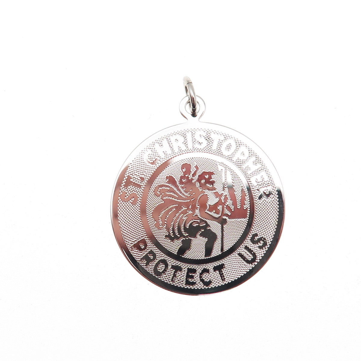 Griffith & Sons 925 Sterling Silver Vintage St. Christopher Charm Pendant