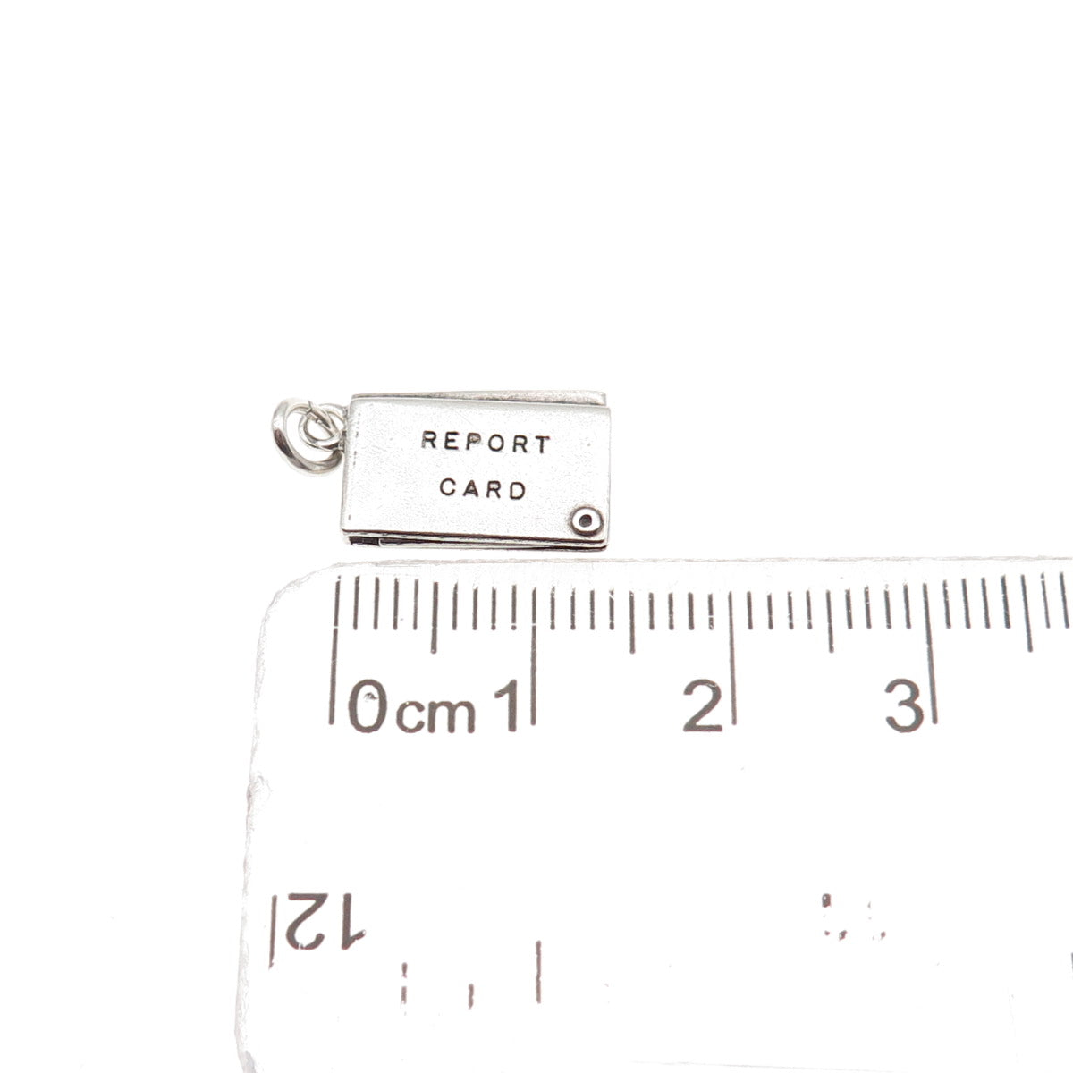 925 Sterling Silver Antique You're Tops Report Card Envelope Mini Slide Pendant
