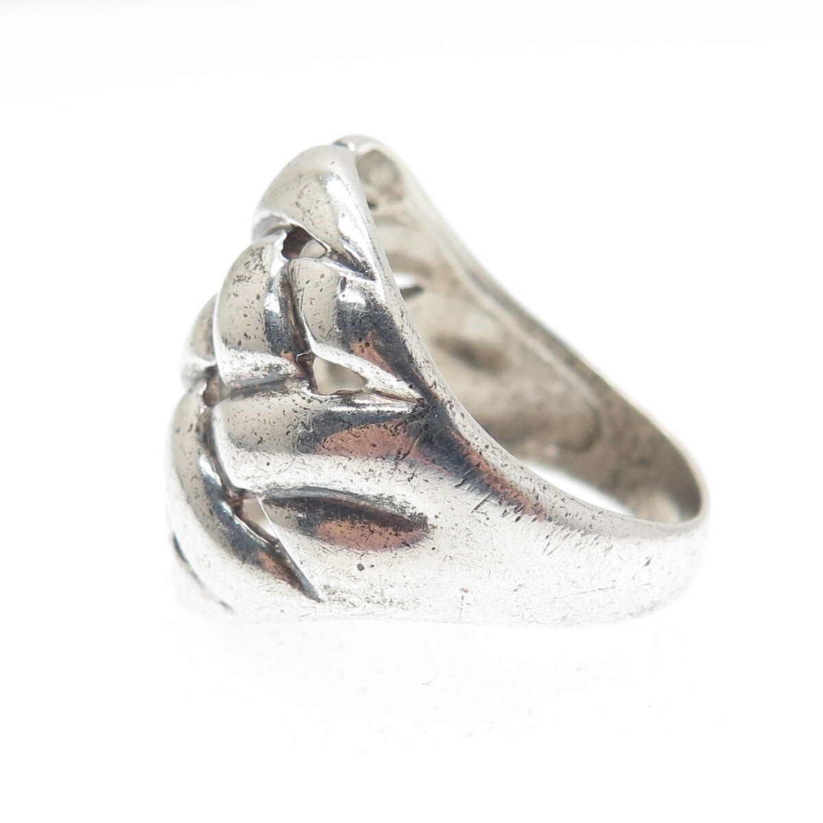MWS Mark Wasserman Samara 925 Sterling Silver Vintage Wicker Ring Size 6.25