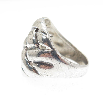 MWS Mark Wasserman Samara 925 Sterling Silver Vintage Wicker Ring Size 6.25
