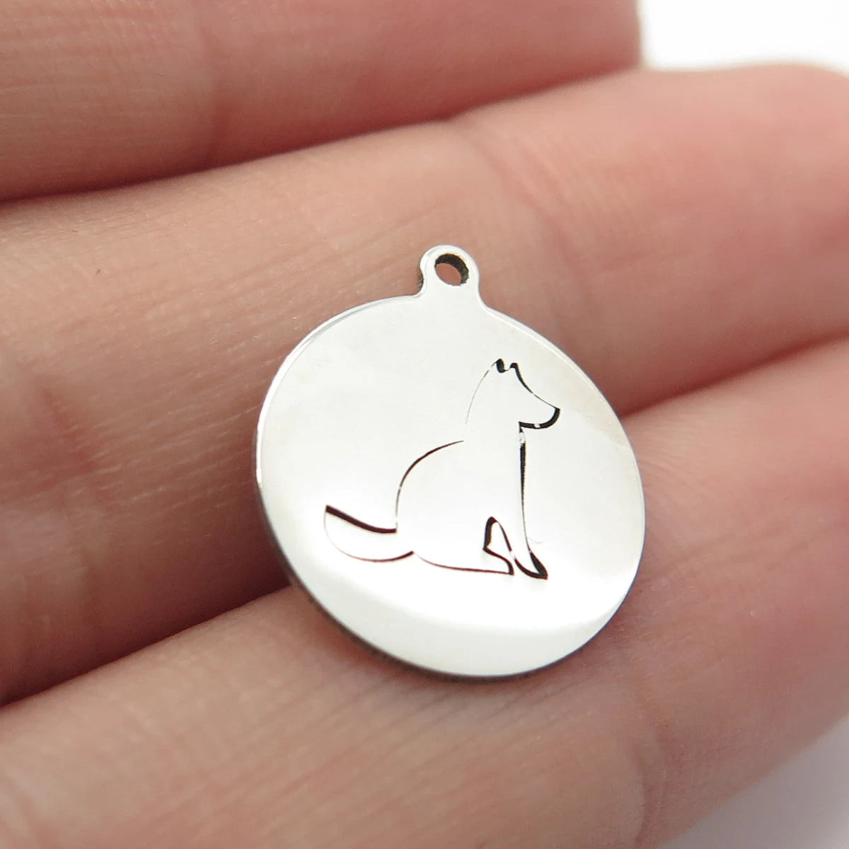 925 Sterling Silver USA Two In Town Dog / Puppy Charm Pendant
