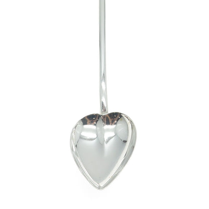 925 Sterling Silver Vintage Heart Cocktail Spoon Straw