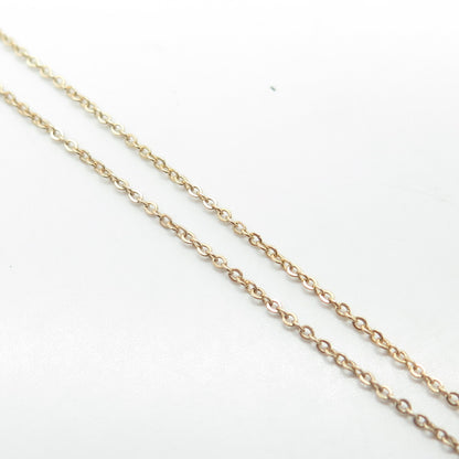 925 Sterling Silver Gold Plated White C Z Round Cluster Cable Chain Necklace 18"